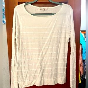 Loft off-white long sleeve thin sweater. Never worn.